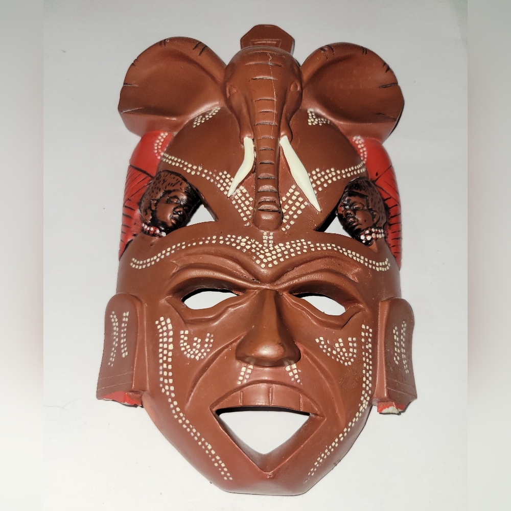 2 For $80 Tribal Mask with Elephant Design